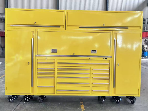 Produksi kabinet perkakas kuning yang disesuaikan selesai